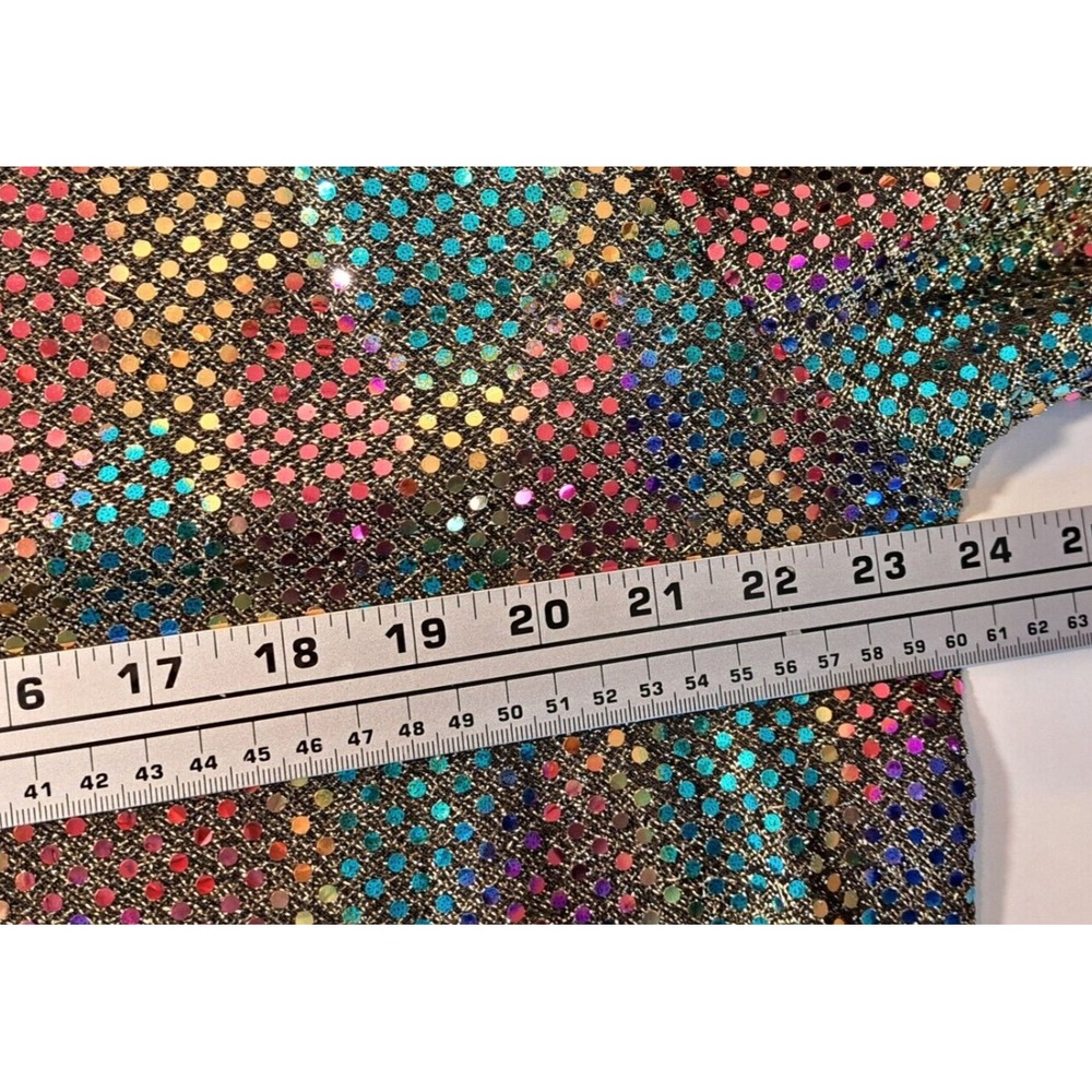 Vtg Another Thyme Sequin Tunic Blouse Multi-color Women's 16 New Years Eve Party - Picture 6 of 8
